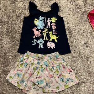Cute Toy Story skirt outfit. Size 18m
